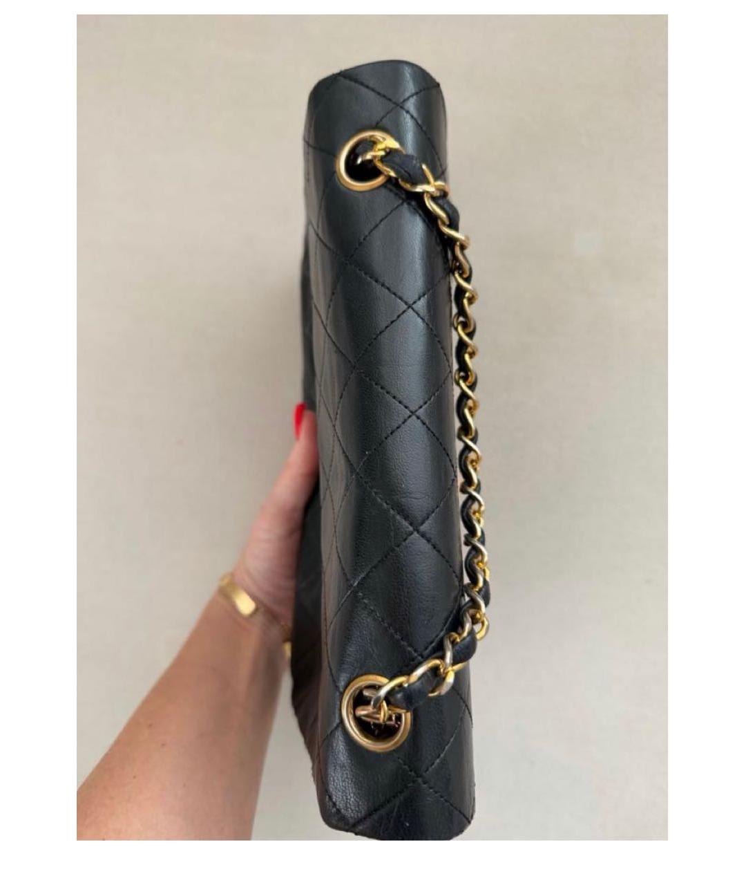 CHANEL Черная кожаная сумка через плечо, фото 6