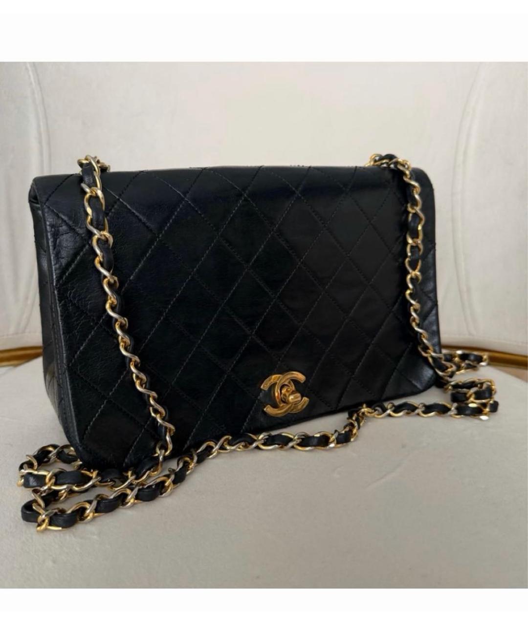 CHANEL Черная кожаная сумка через плечо, фото 4