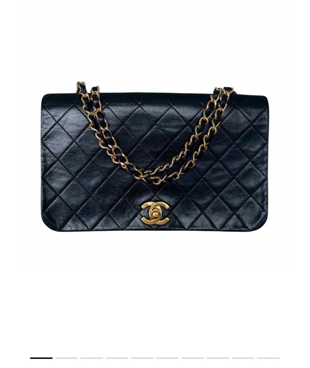 CHANEL Черная кожаная сумка через плечо, фото 9