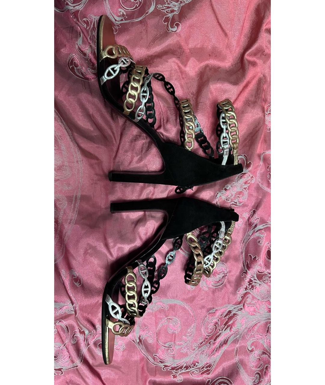 HERMES Мульти кожаные босоножки, фото 6