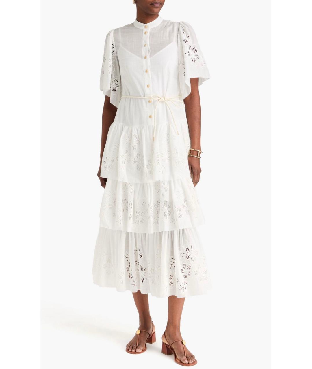 ZIMMERMANN Белый хлопковый сарафан, фото 2