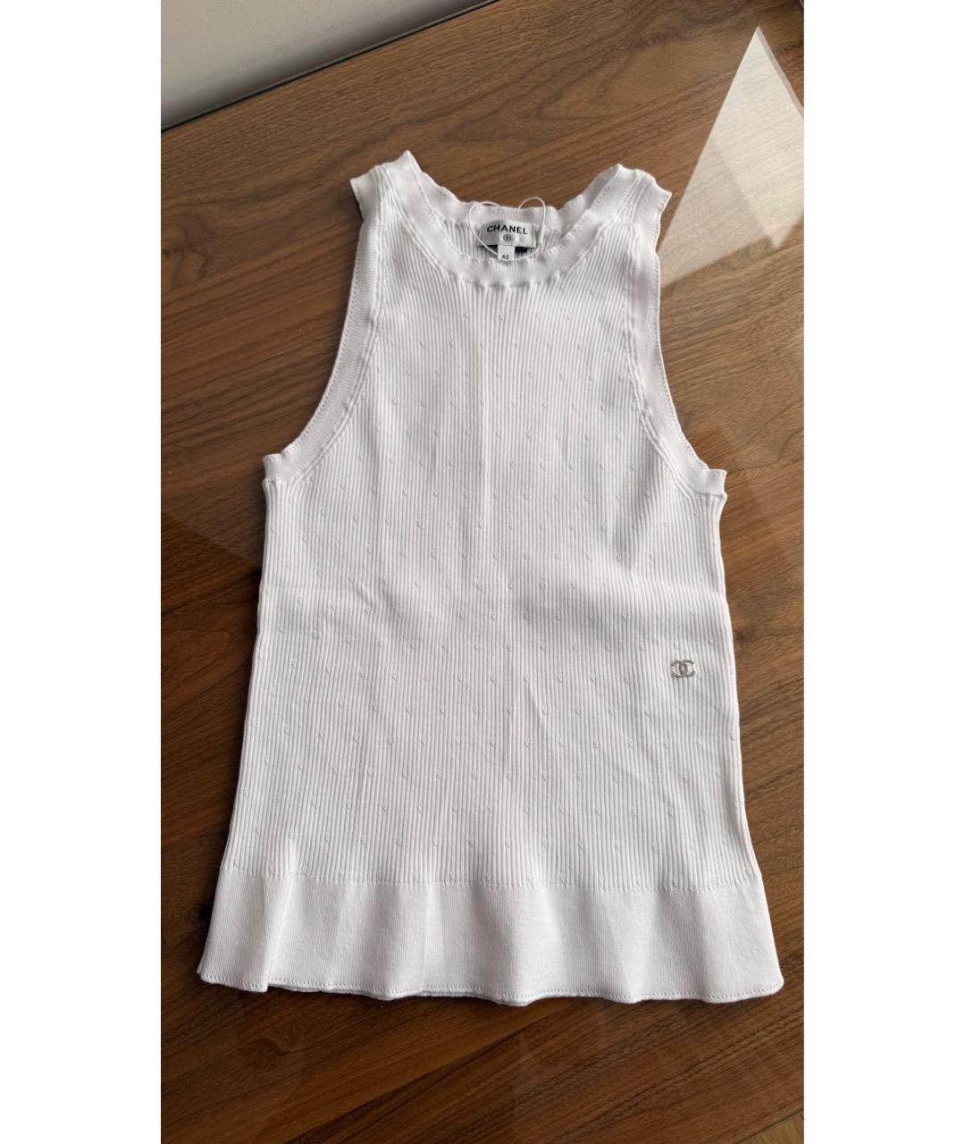 CHANEL Белая майка, фото 3
