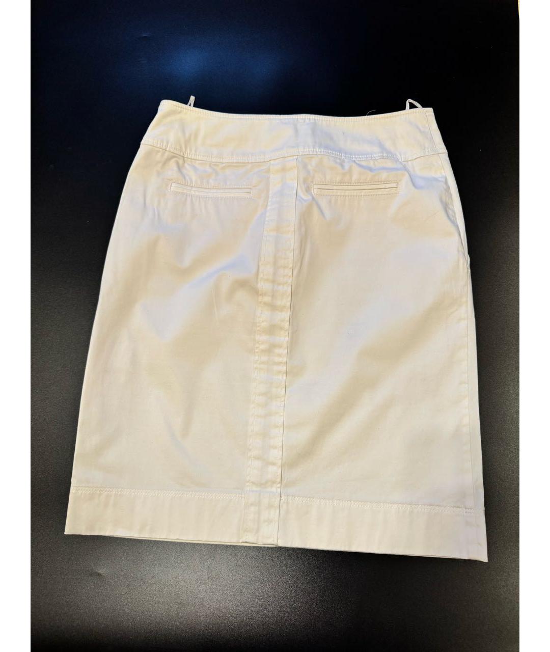 HUGO BOSS Белая хлопковая юбка миди, фото 2