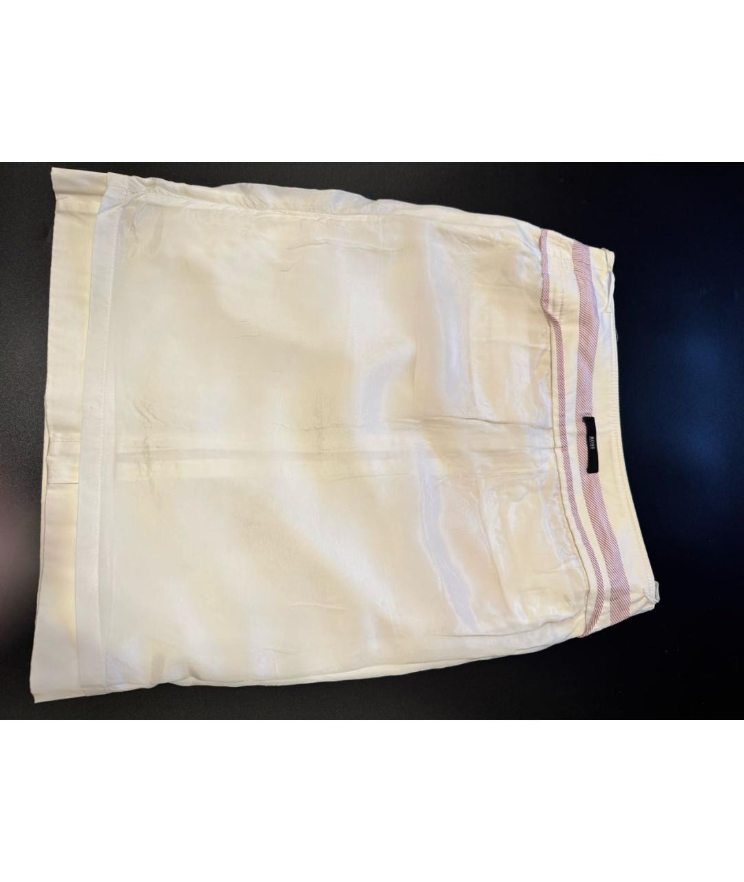 HUGO BOSS Белая хлопковая юбка миди, фото 5