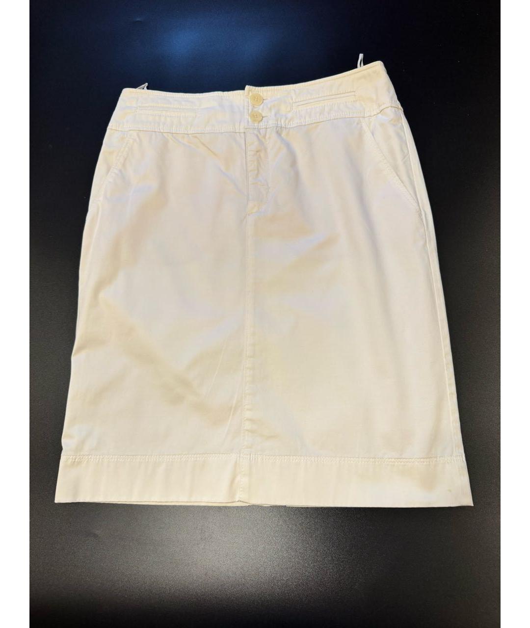 HUGO BOSS Белая хлопковая юбка миди, фото 7