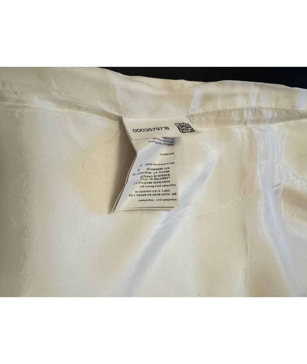 HUGO BOSS Белая хлопковая юбка миди, фото 6