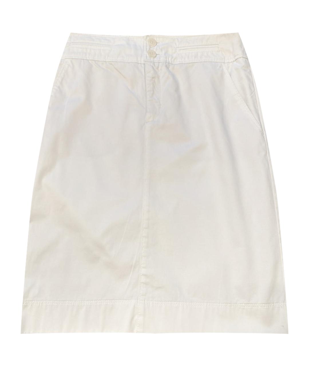 HUGO BOSS Белая хлопковая юбка миди, фото 1