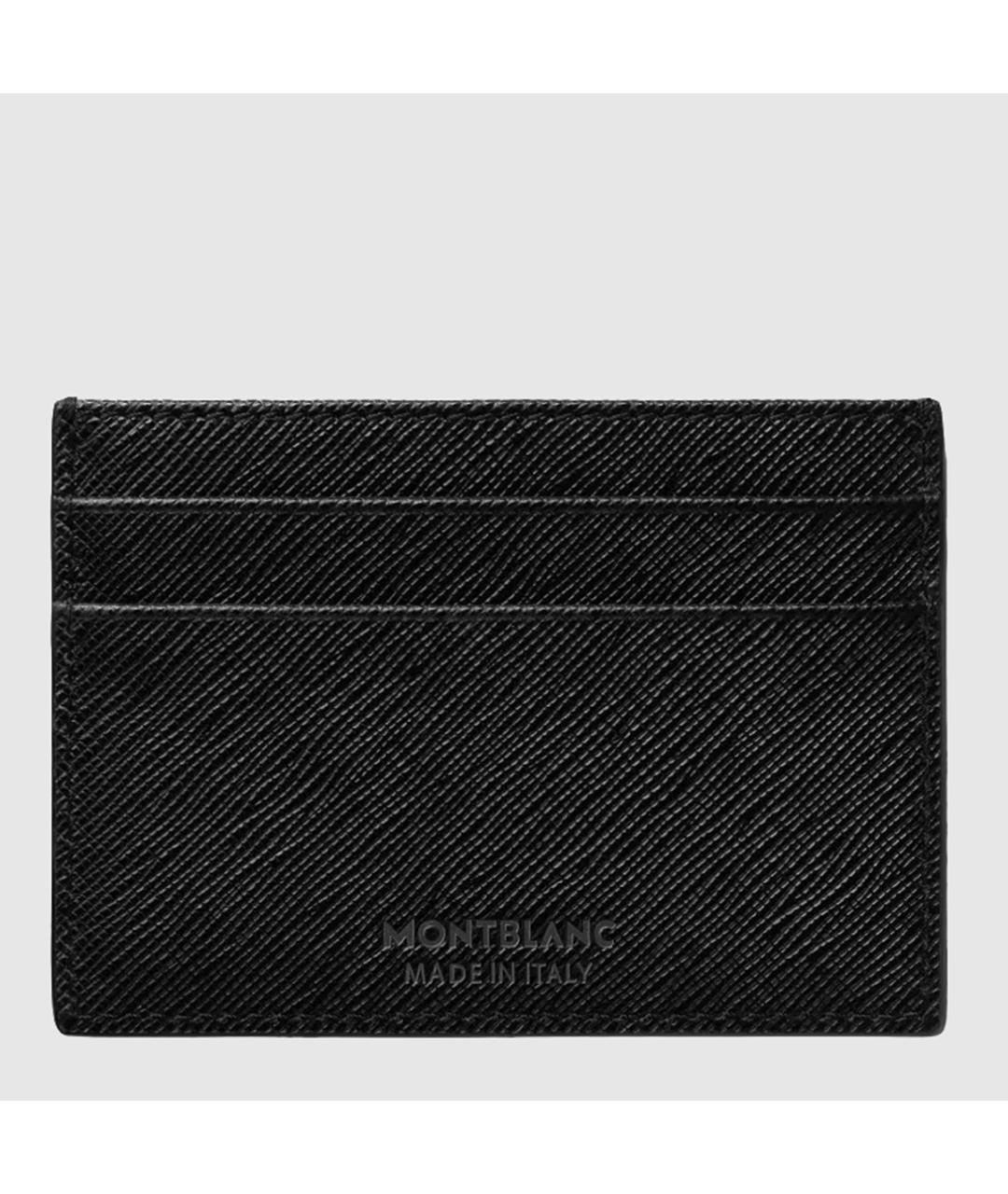 MONTBLANC Черный кожаный кардхолдер, фото 2
