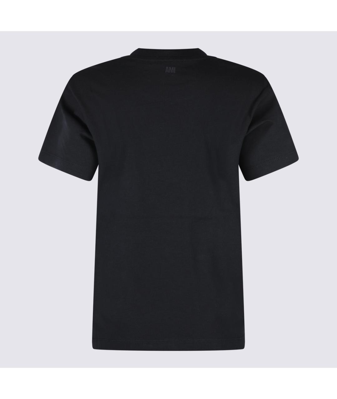 Ami Paris Черная хлопковая футболка, фото 2