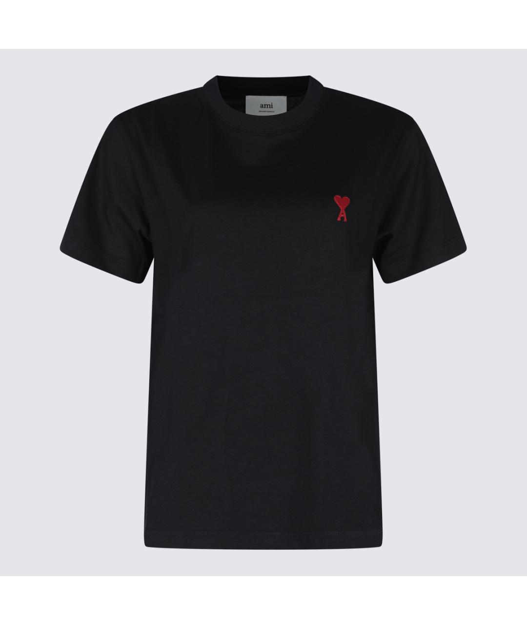Ami Paris Черная хлопковая футболка, фото 3