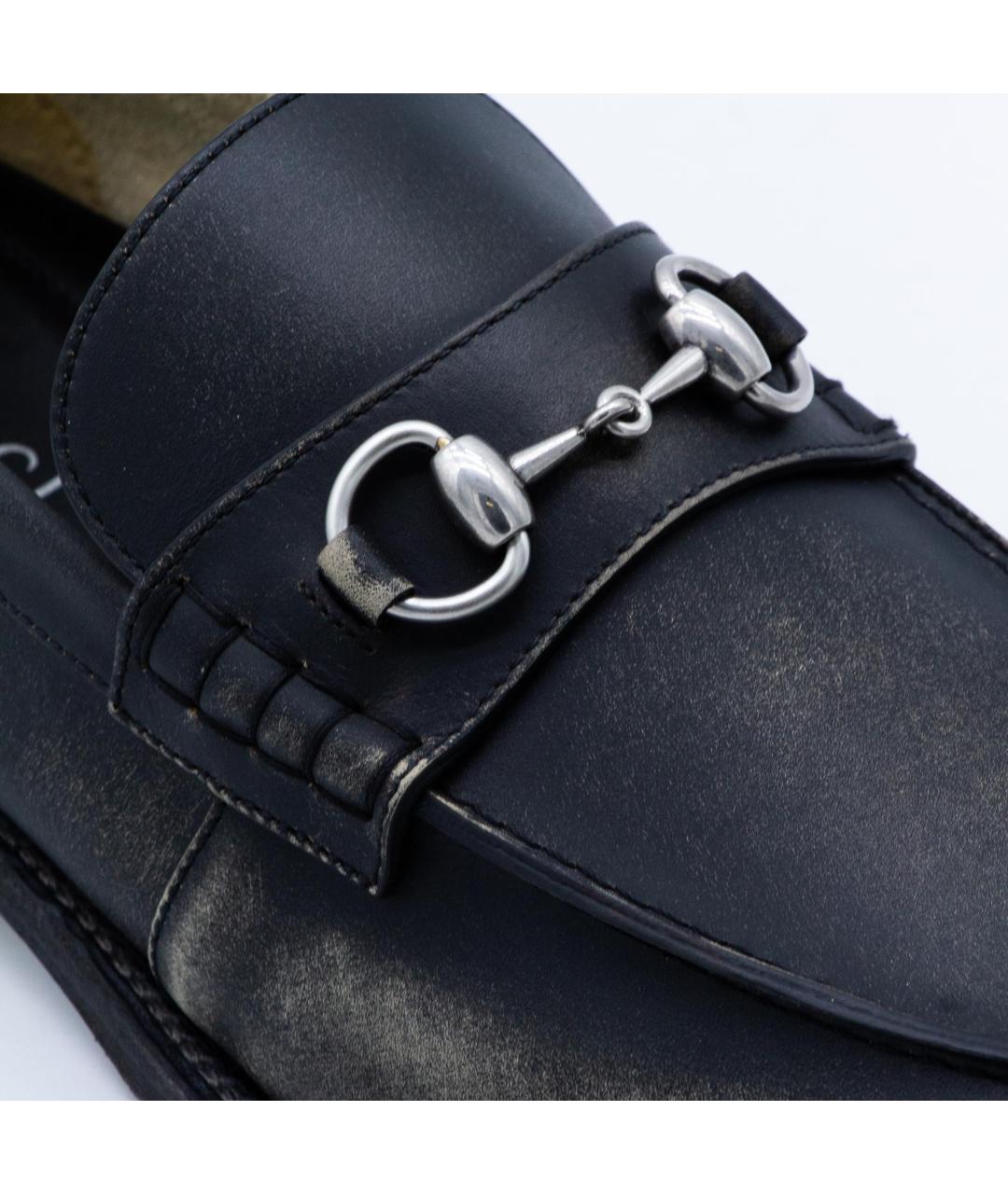 GUCCI Черные кожаные лоферы, фото 4