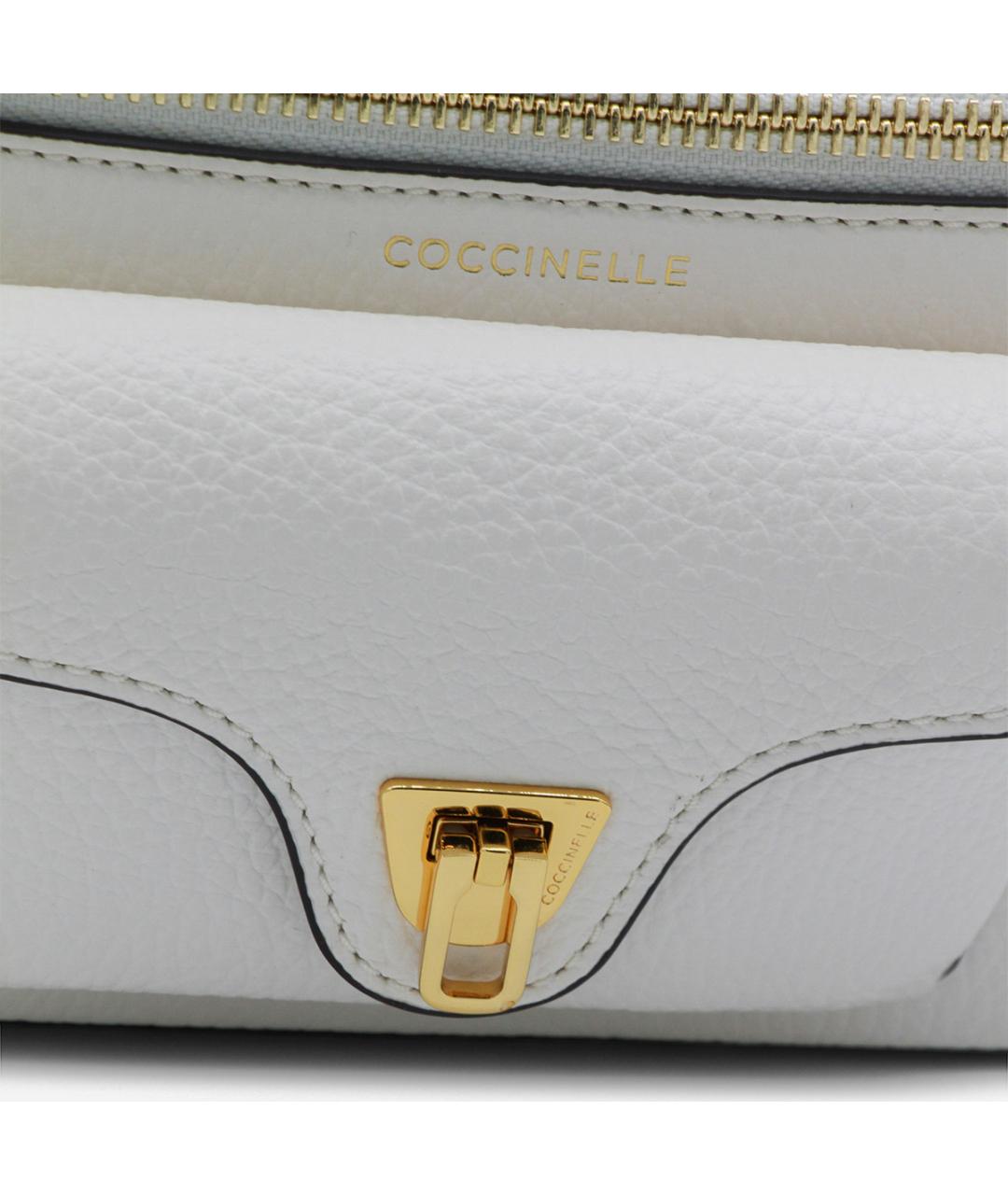 COCCINELLE Серая кожаная сумка тоут, фото 4