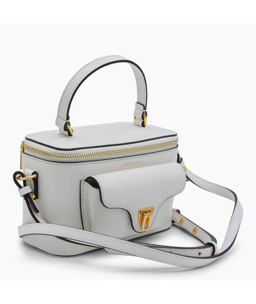 COCCINELLE Серая кожаная сумка тоут, фото 2