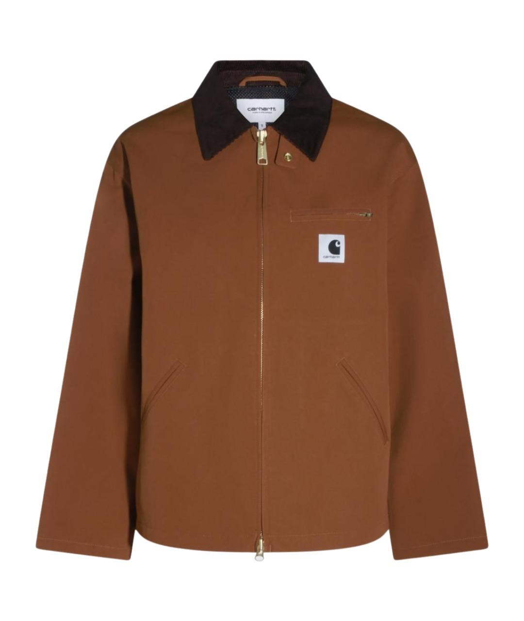 CARHARTT WIP Коричневая хлопковая куртка, фото 1