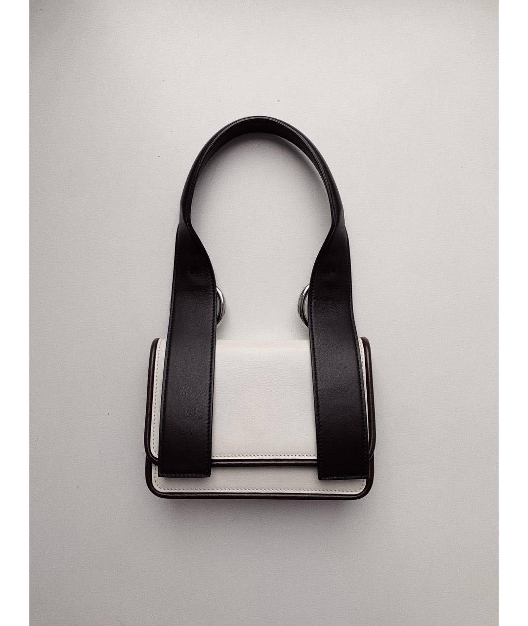 MARNI Белая кожаная сумка с короткими ручками, фото 4