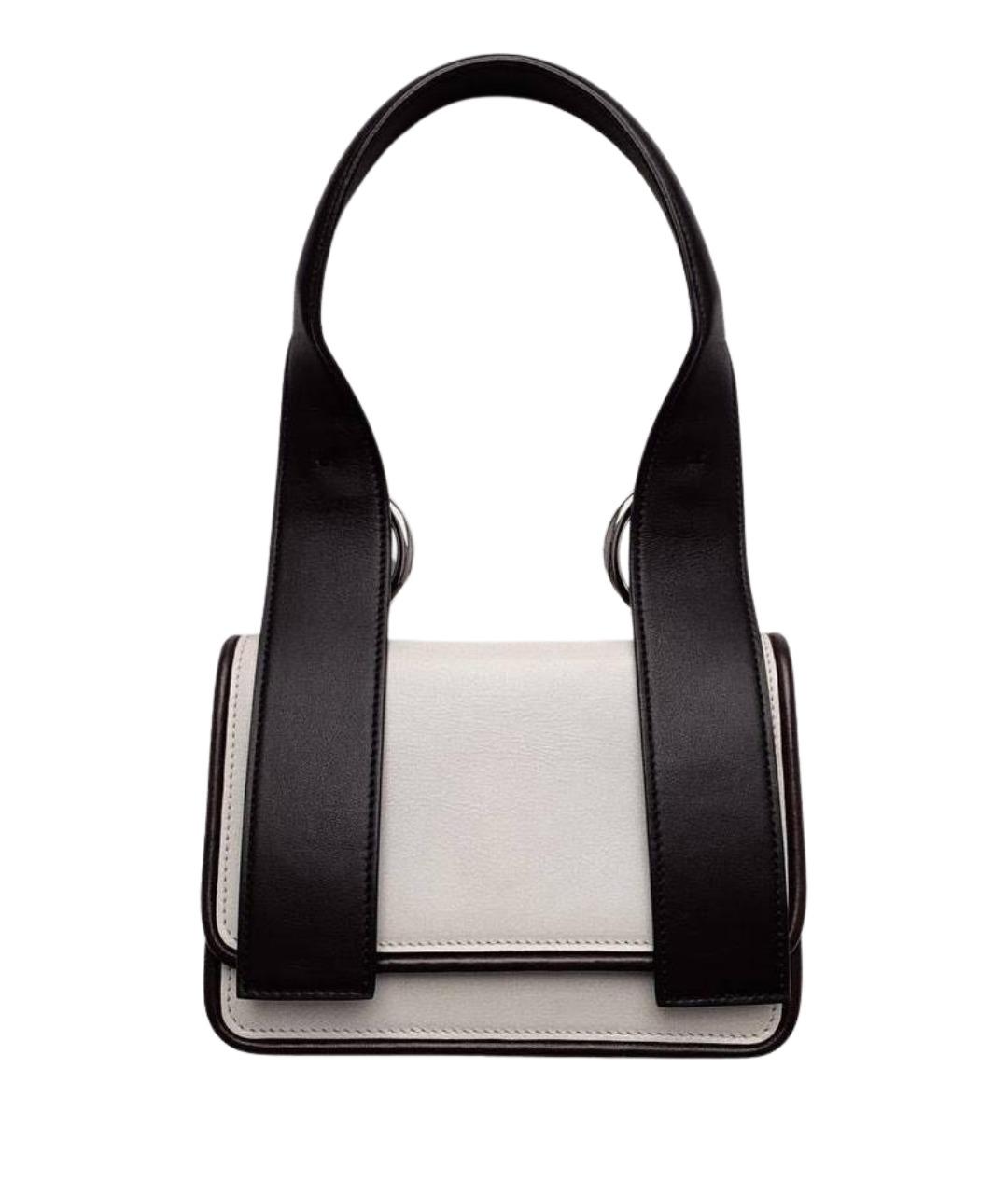 MARNI Белая кожаная сумка с короткими ручками, фото 1