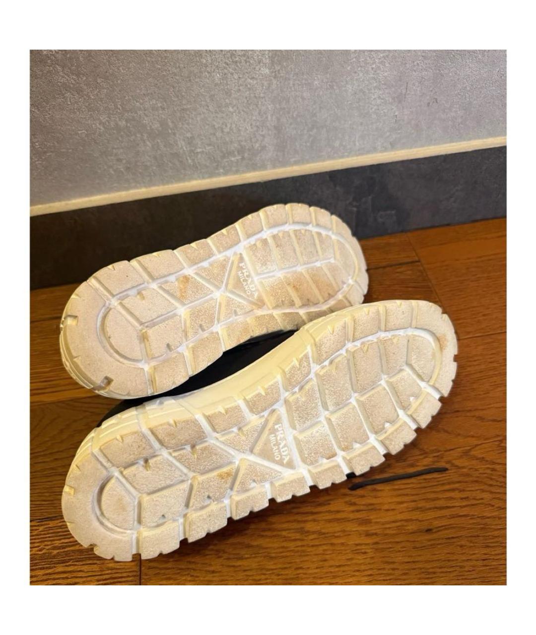 PRADA Черные текстильные кроссовки, фото 6