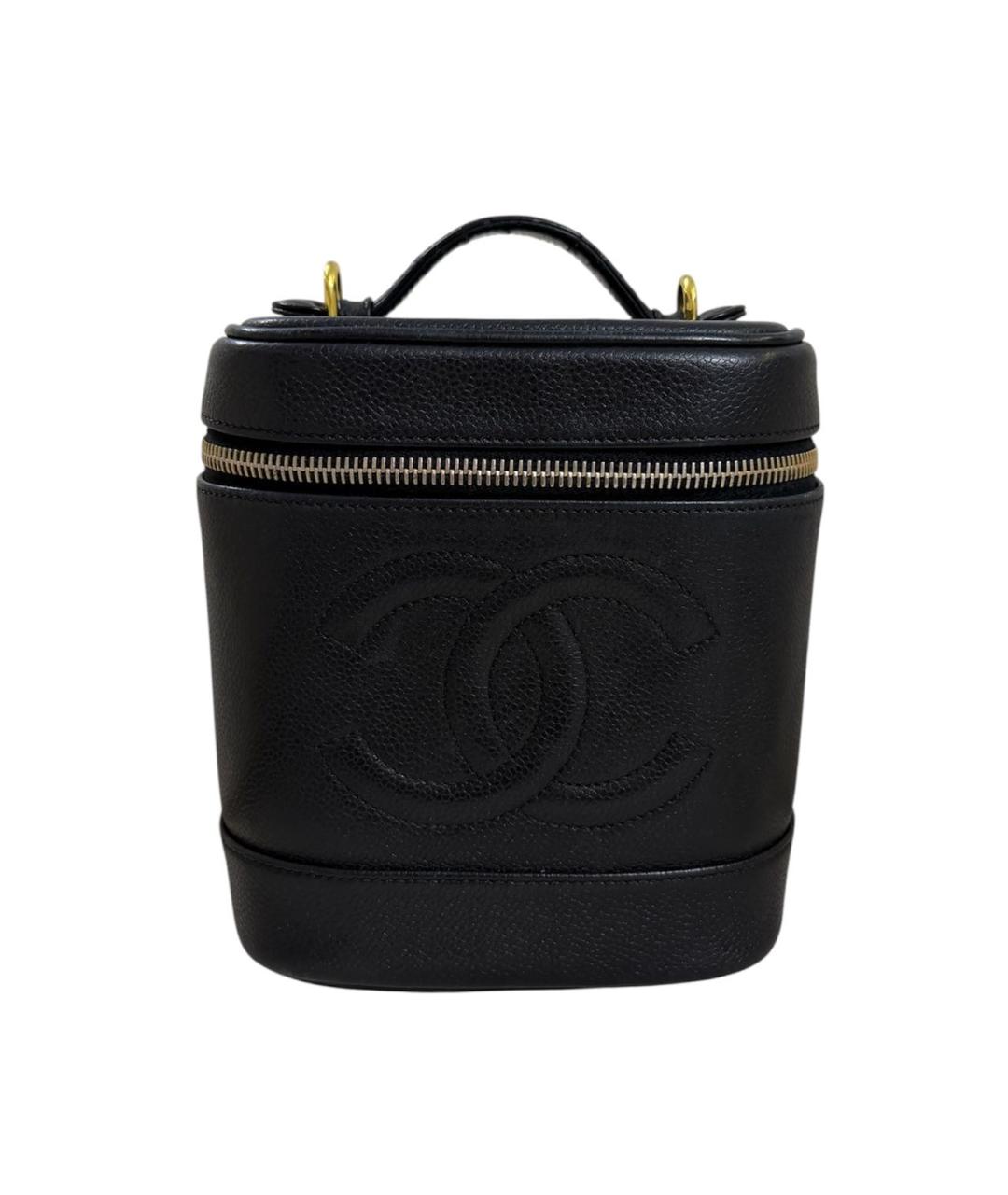 CHANEL Черная кожаная сумка с короткими ручками, фото 7