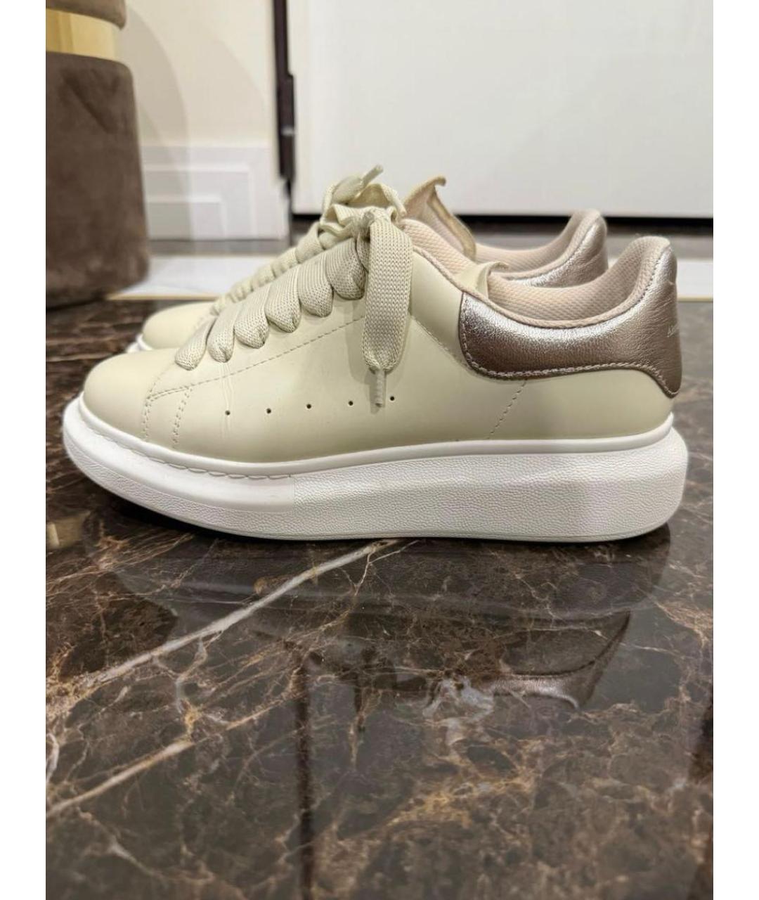 ALEXANDER MCQUEEN Белые кожаные кроссовки, фото 8