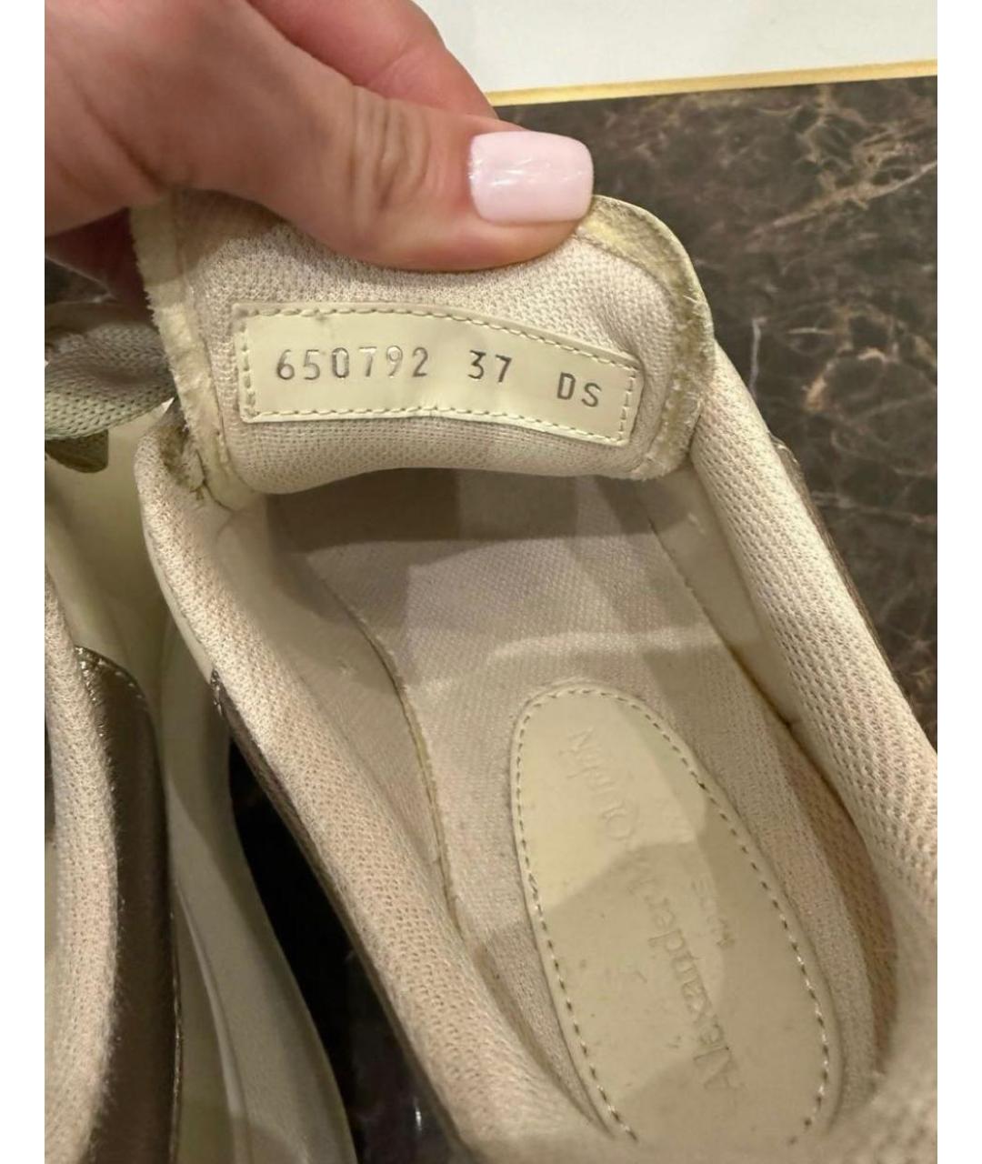 ALEXANDER MCQUEEN Белые кожаные кроссовки, фото 6