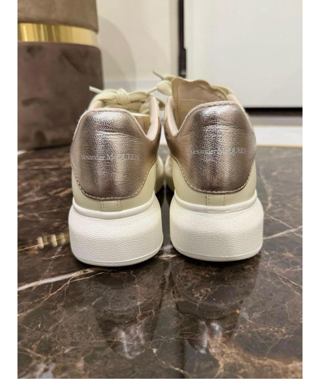 ALEXANDER MCQUEEN Белые кожаные кроссовки, фото 4