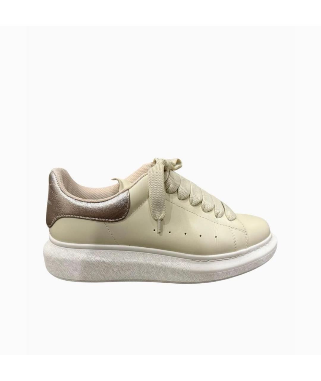 ALEXANDER MCQUEEN Белые кожаные кроссовки, фото 9