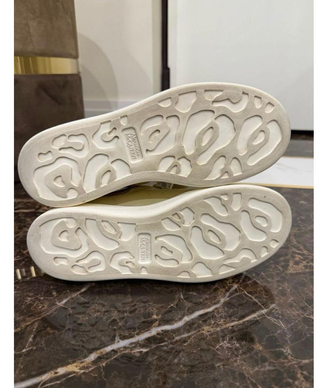 ALEXANDER MCQUEEN Белые кожаные кроссовки, фото 5