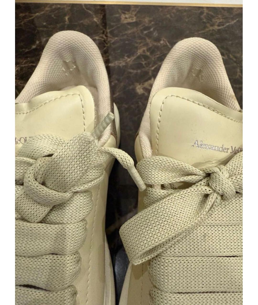 ALEXANDER MCQUEEN Белые кожаные кроссовки, фото 7