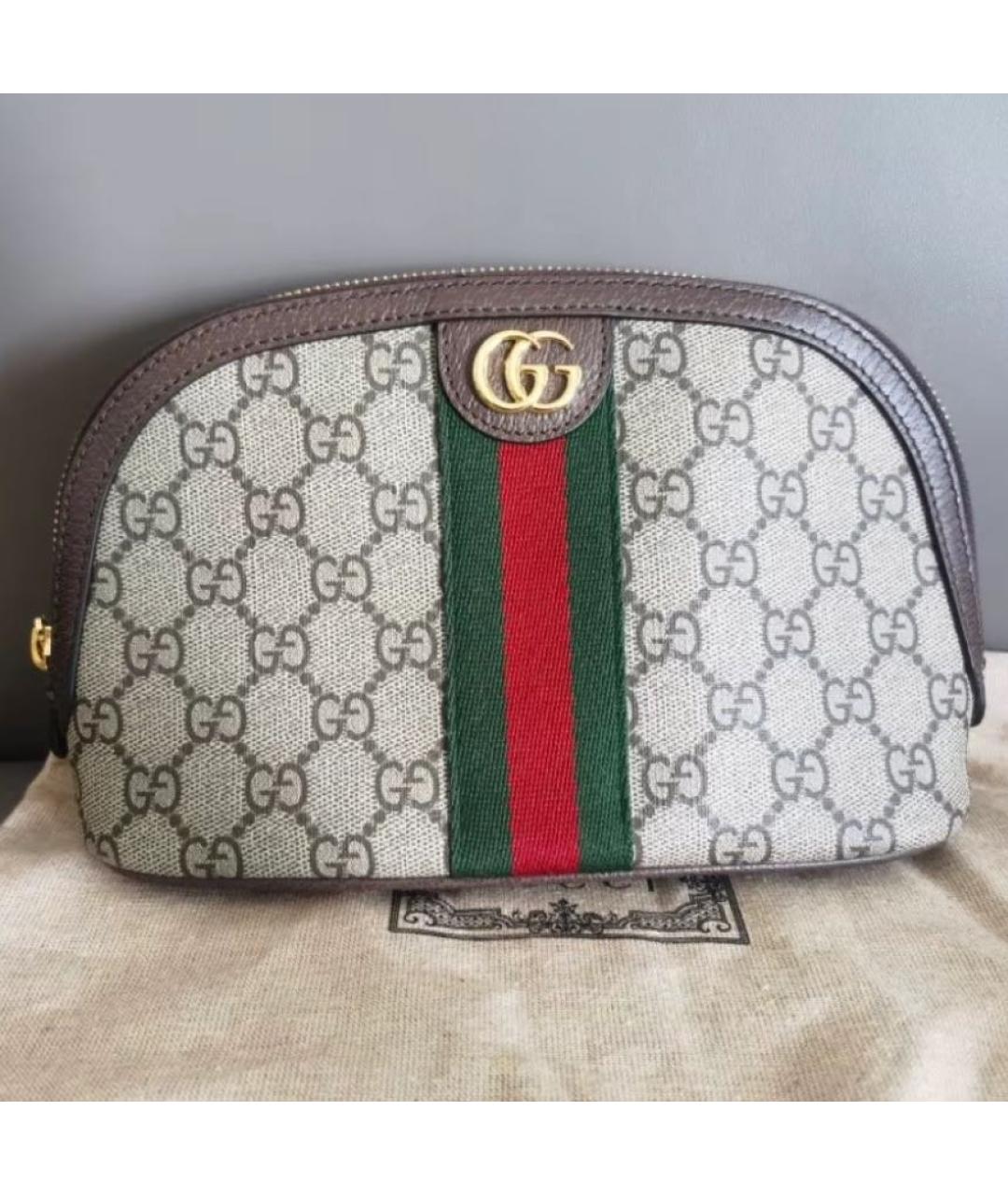 GUCCI Бежевая косметичка, фото 2