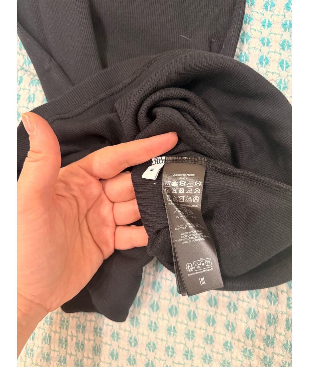 J.W.ANDERSON Черное хлопковое повседневное платье, фото 4