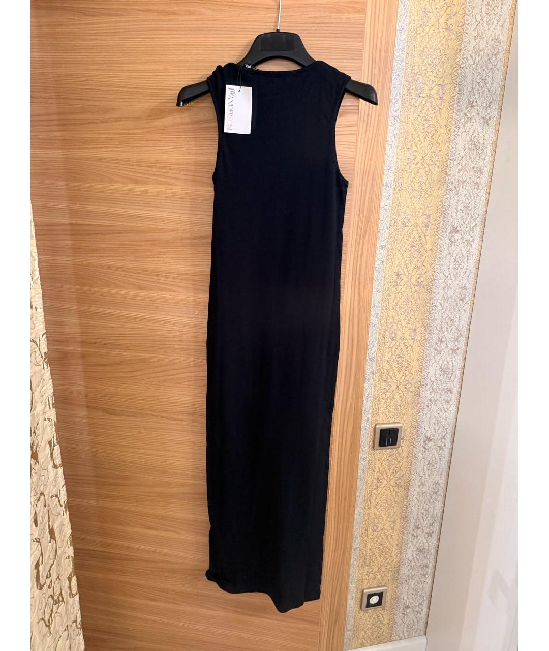 J.W.ANDERSON Черное хлопковое повседневное платье, фото 5