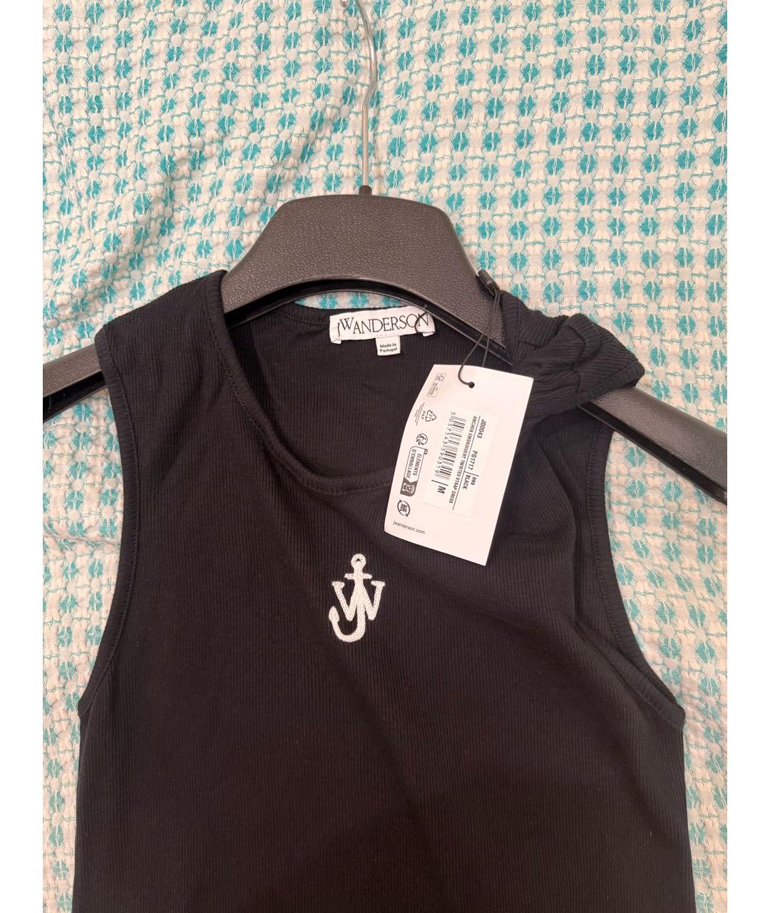 J.W.ANDERSON Черное хлопковое повседневное платье, фото 3