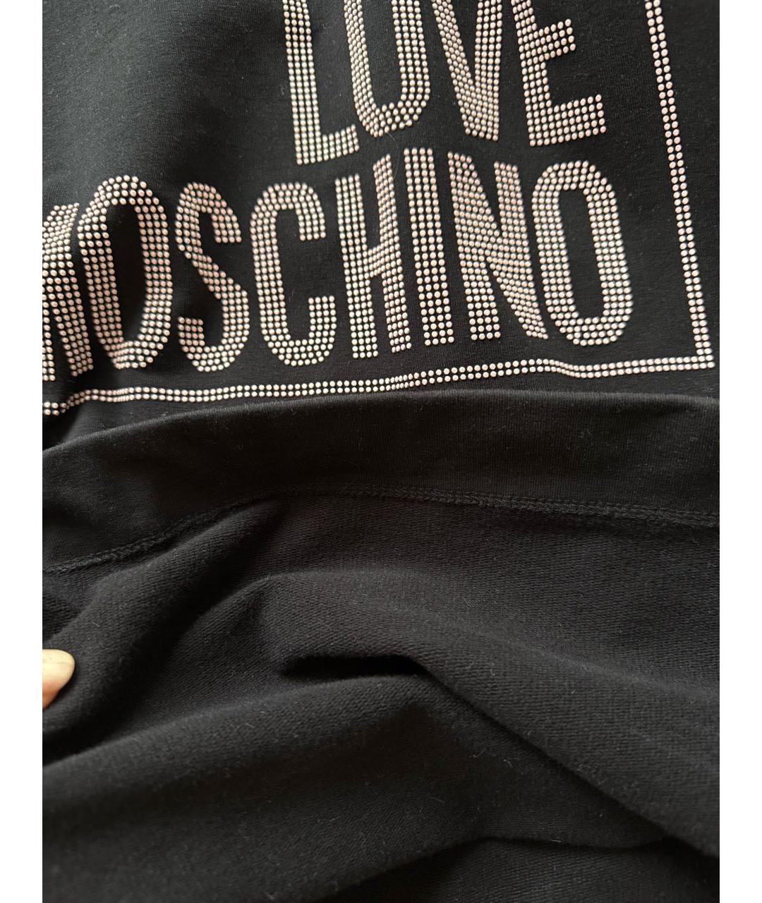 MOSCHINO Черное хлопковое повседневное платье, фото 4