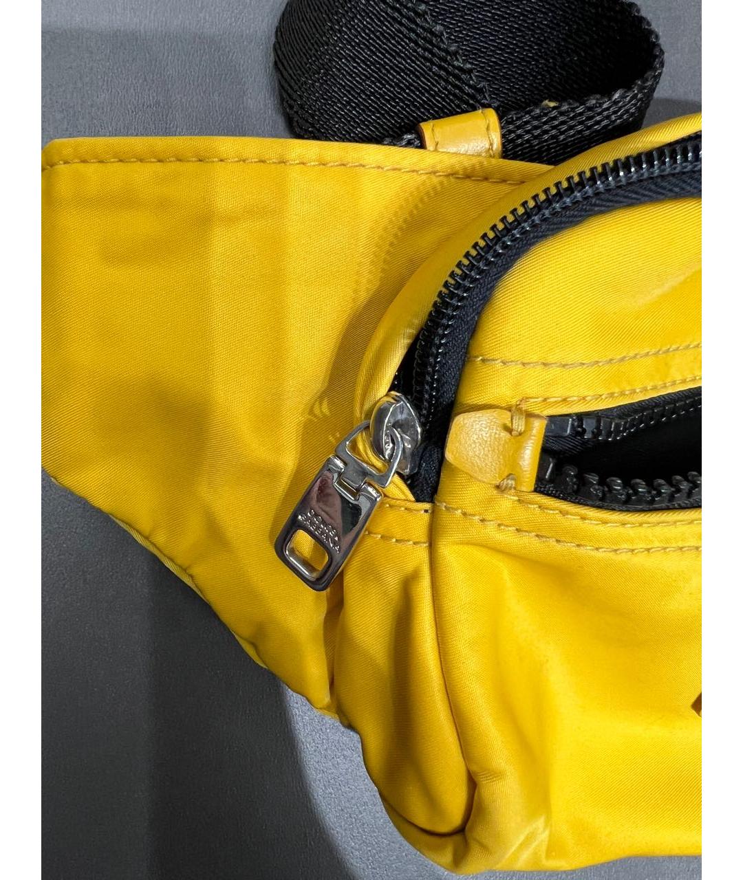 DOLCE&GABBANA Желтая синтетическая сумка на плечо, фото 4