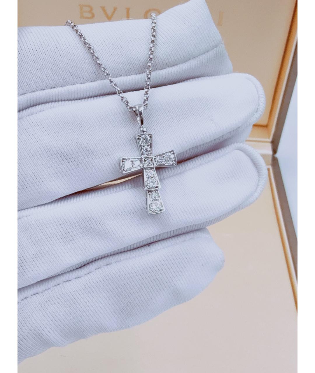 BVLGARI Серебряное колье из белого золота, фото 3