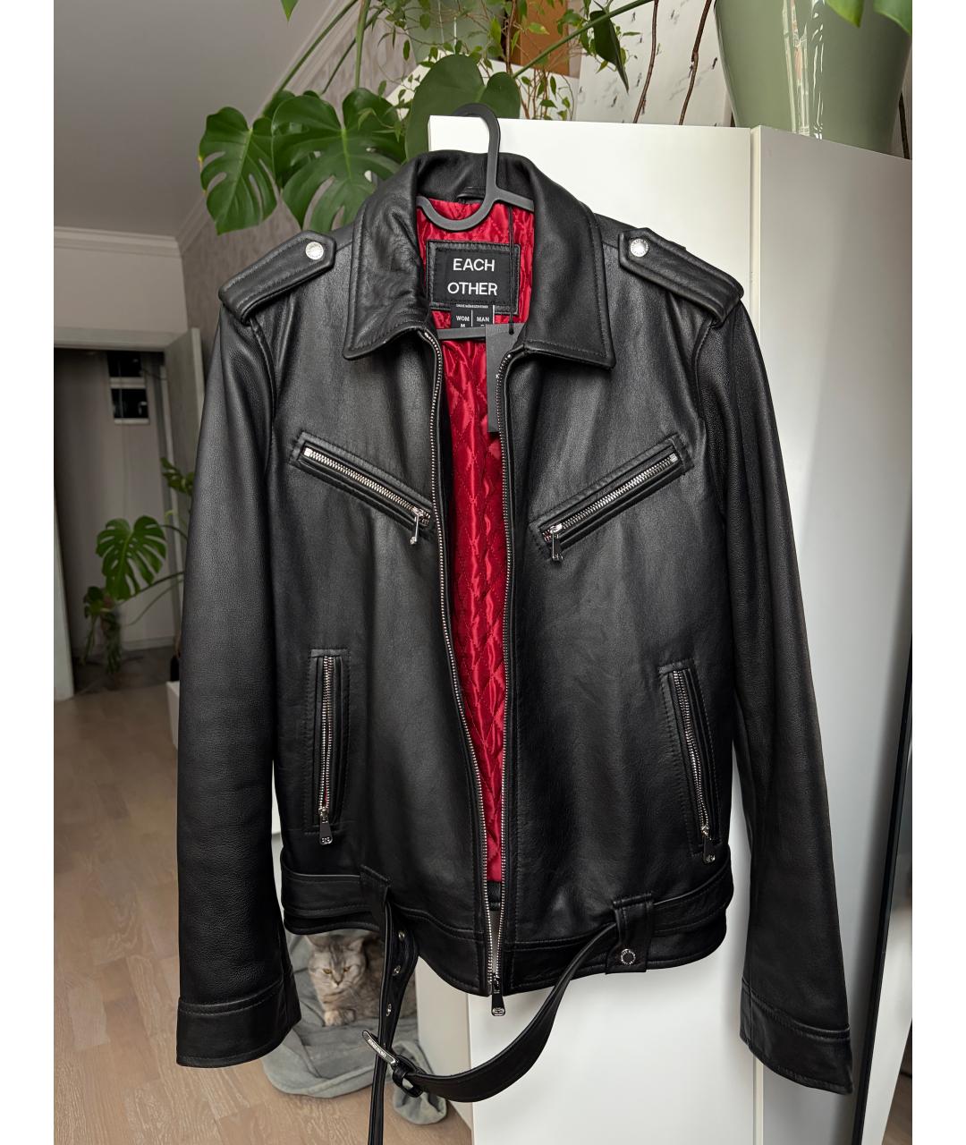 EACH X OTHER Черная кожаная куртка, фото 5