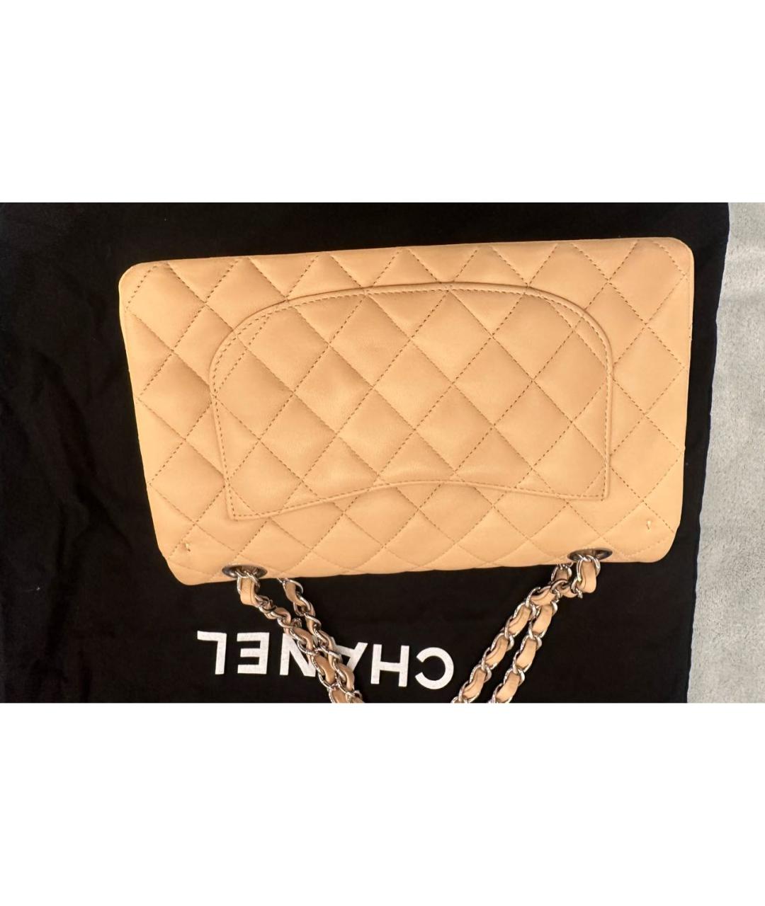 CHANEL Оранжевая кожаная сумка через плечо, фото 5