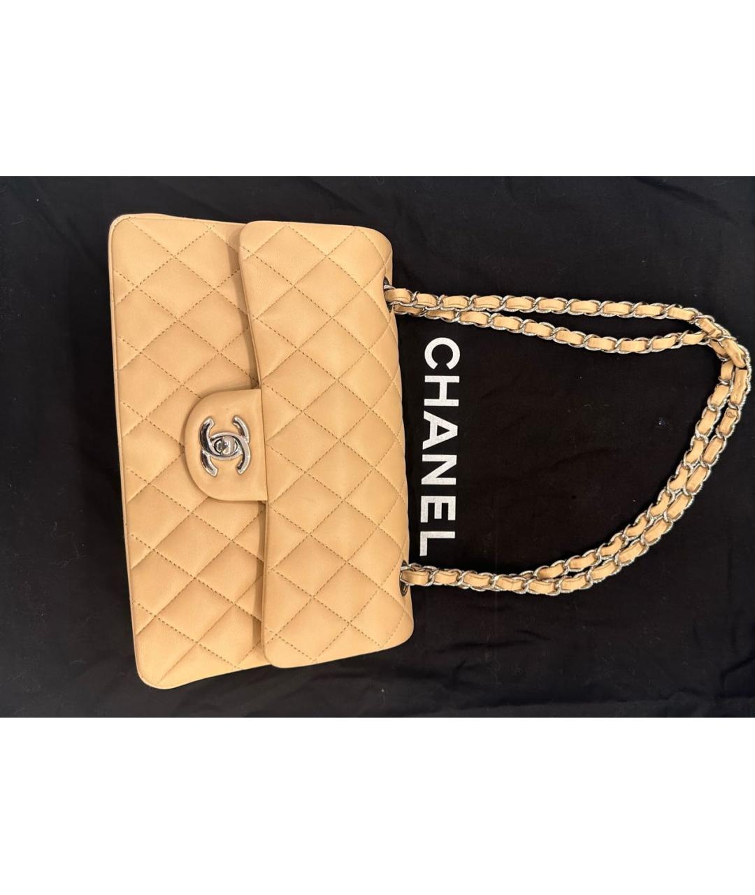 CHANEL Оранжевая кожаная сумка через плечо, фото 7