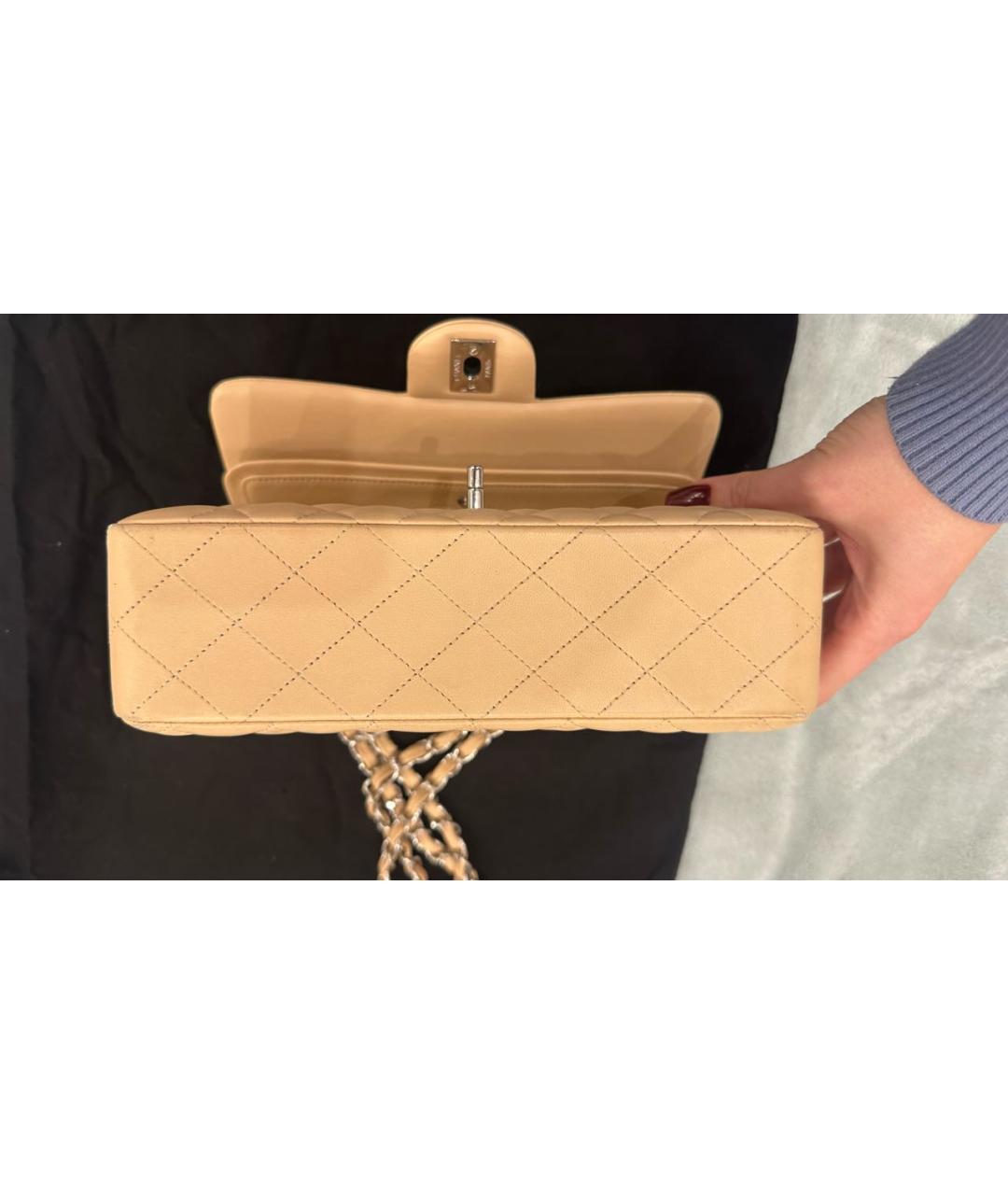 CHANEL Оранжевая кожаная сумка через плечо, фото 4