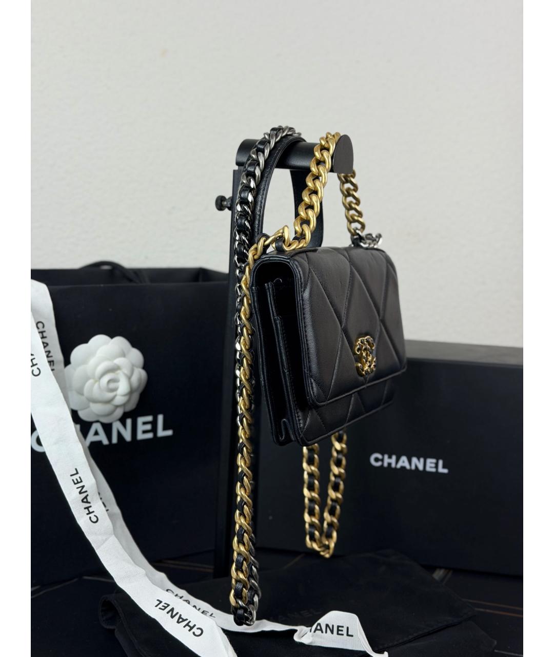 CHANEL Черная кожаная сумка через плечо, фото 3