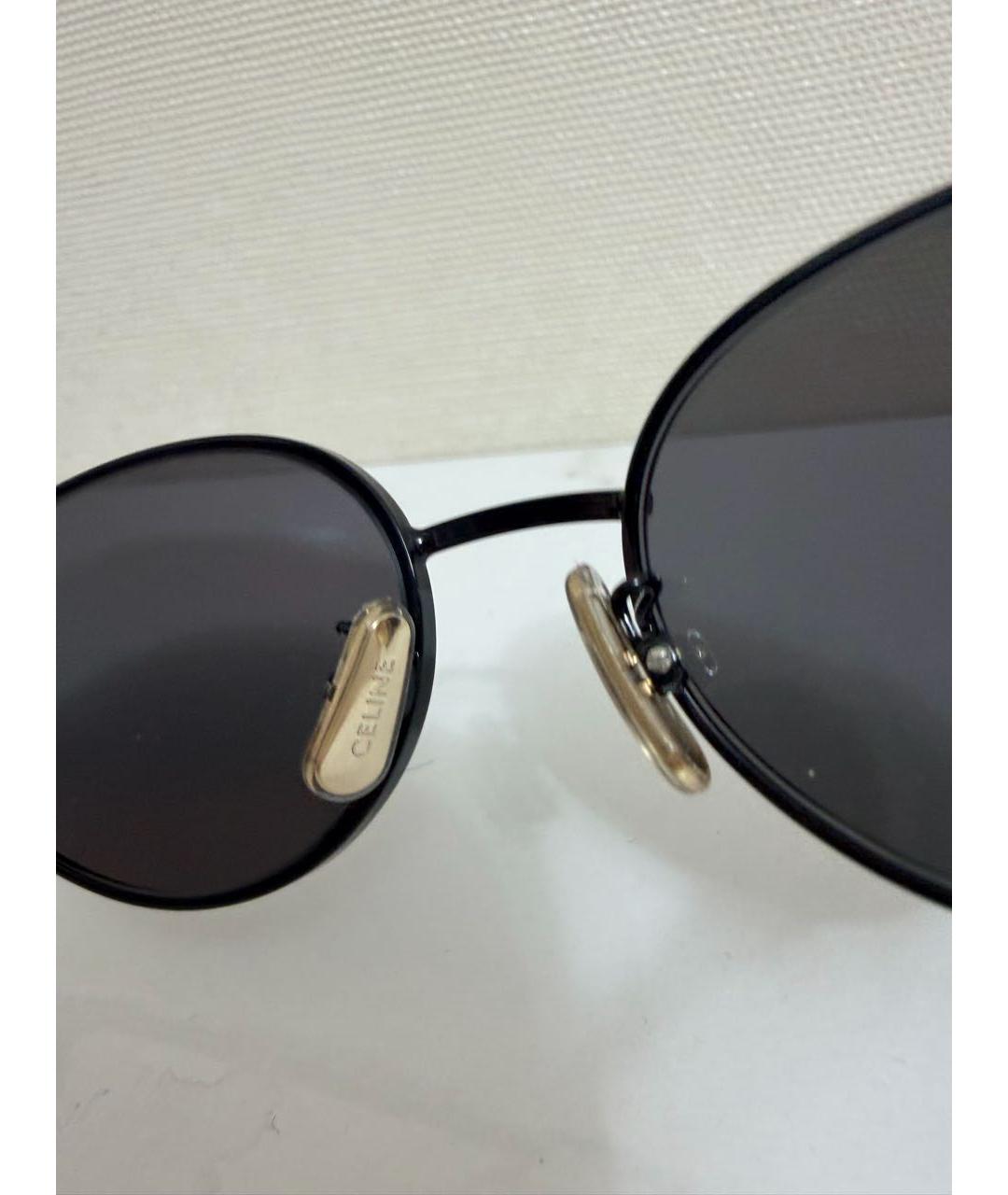 CELINE Черные металлические солнцезащитные очки, фото 7