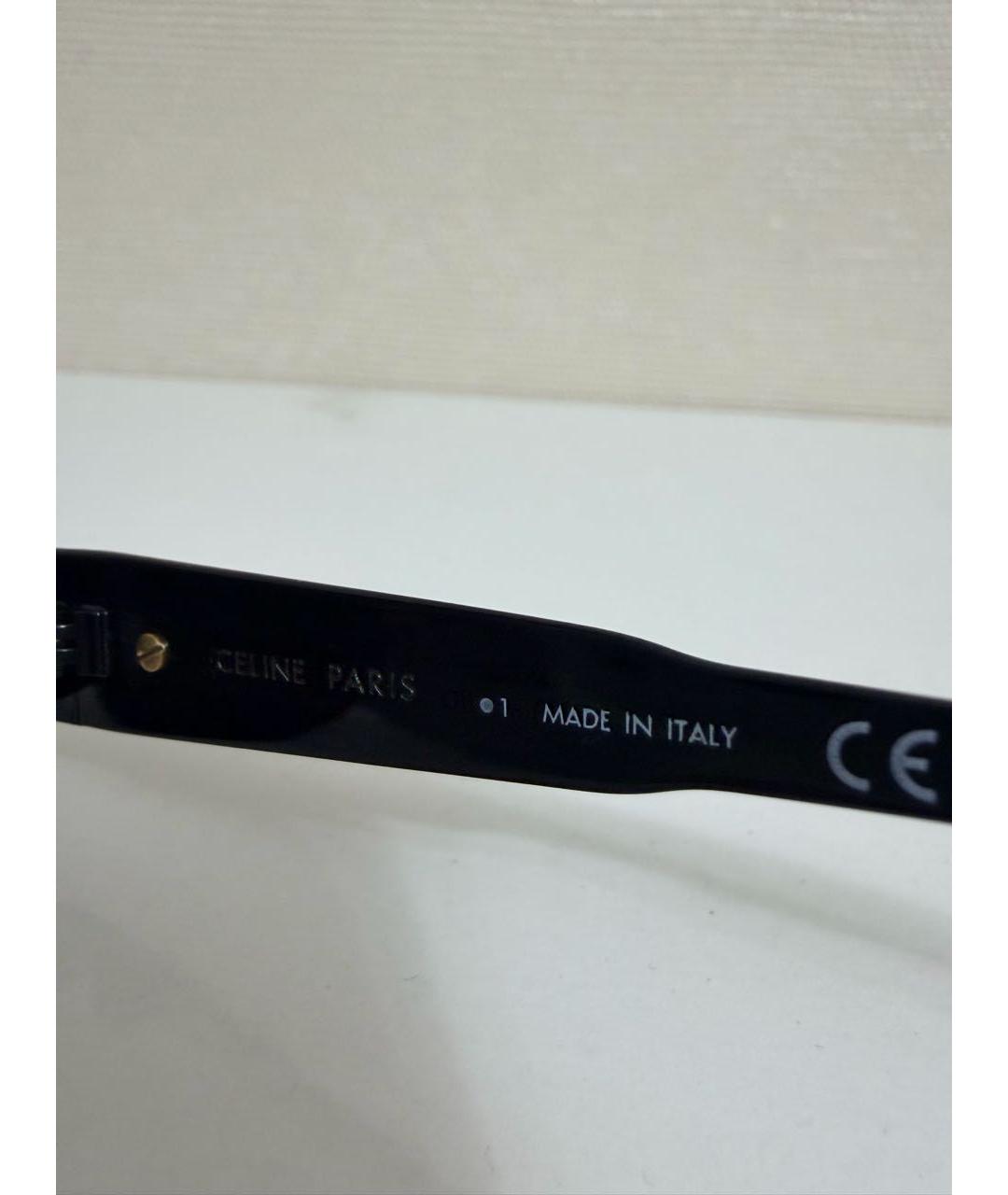 CELINE Черные металлические солнцезащитные очки, фото 6