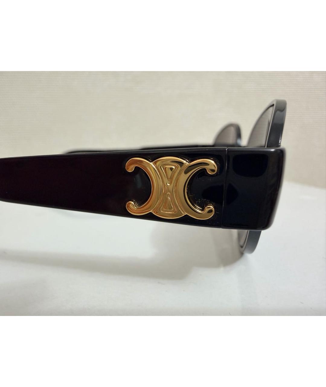 CELINE Черные металлические солнцезащитные очки, фото 3