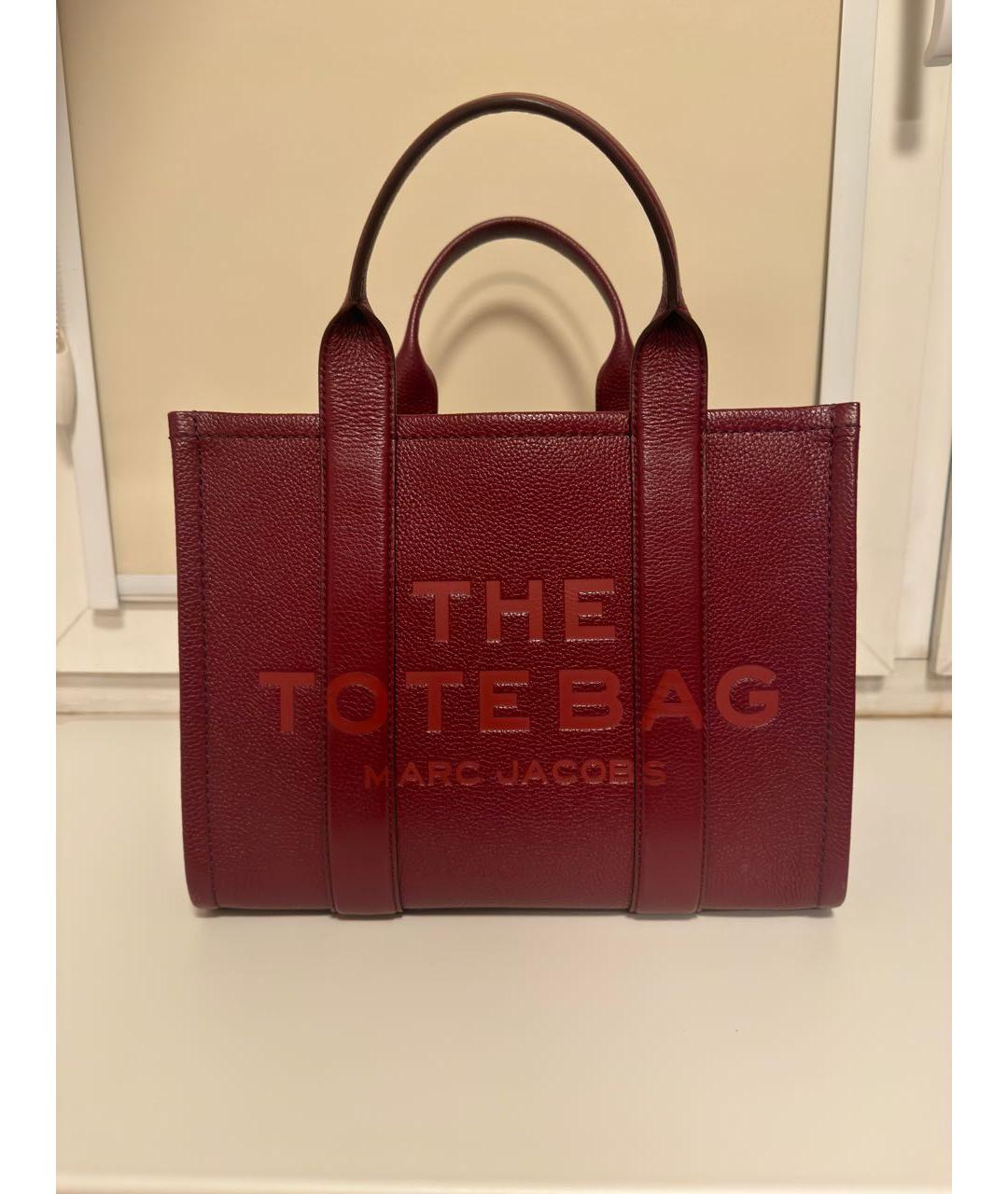 MARC JACOBS Бордовая кожаная сумка тоут, фото 9