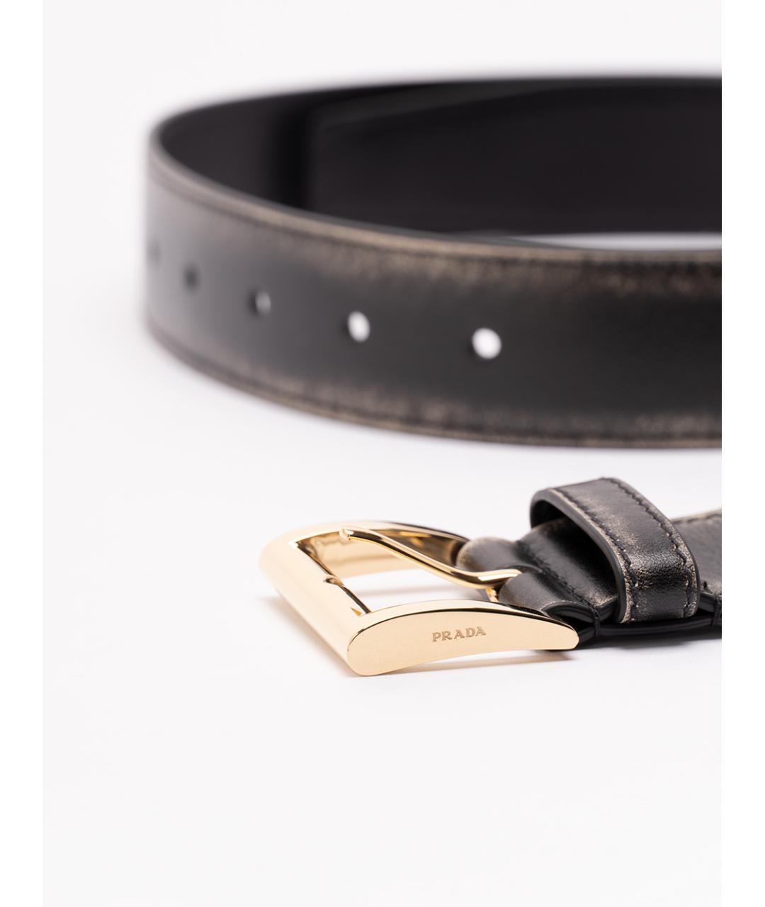 PRADA Черный кожаный ремень, фото 2