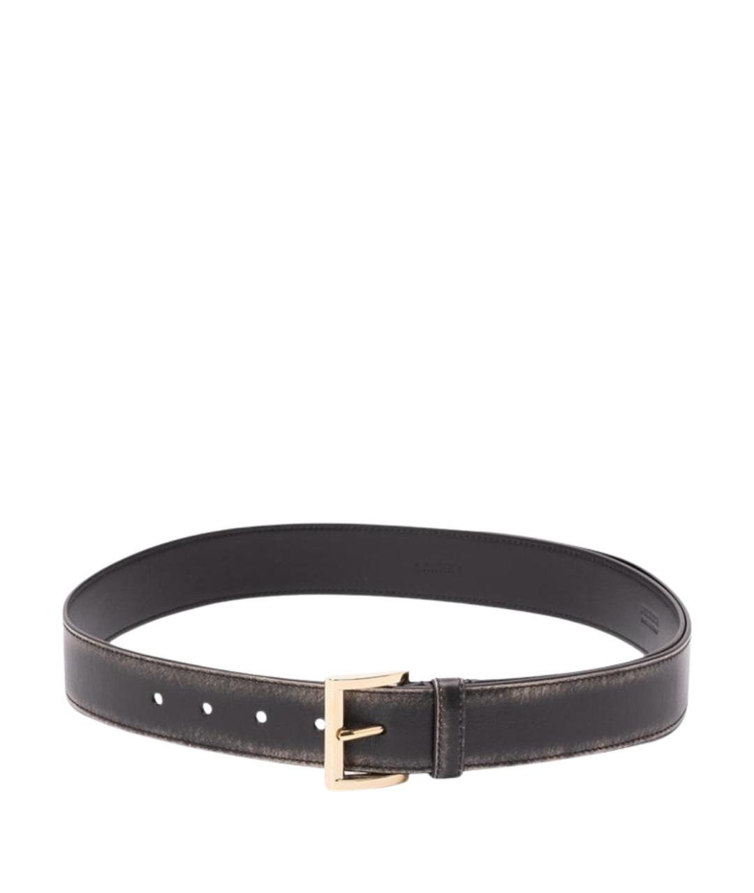 PRADA Черный кожаный ремень, фото 1