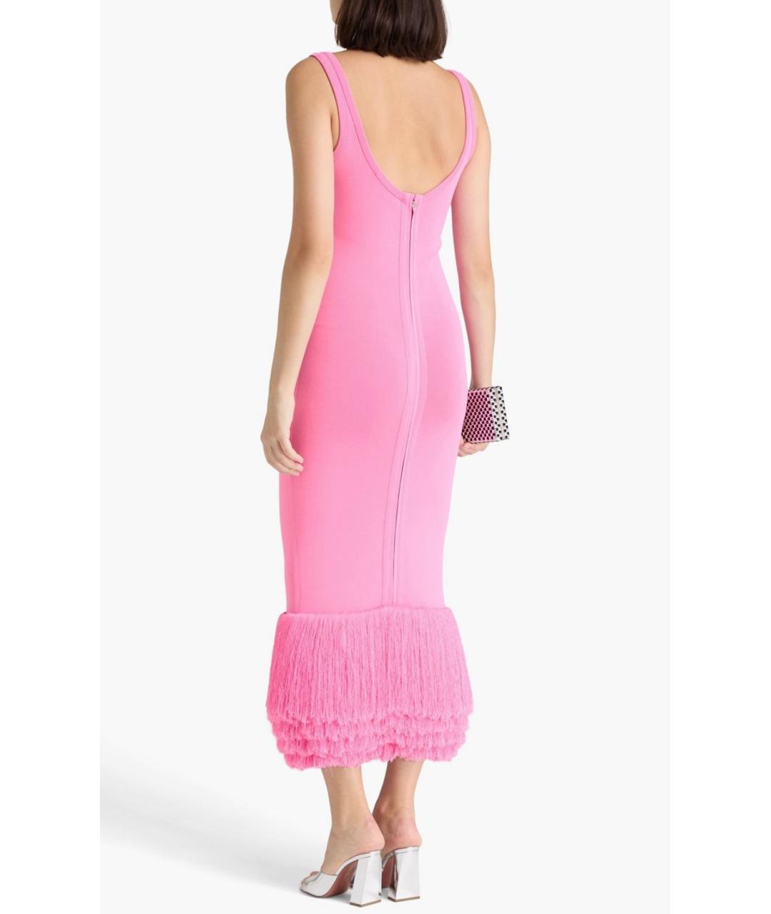 DAVID KOMA Розовое вискозное коктейльное платье, фото 6