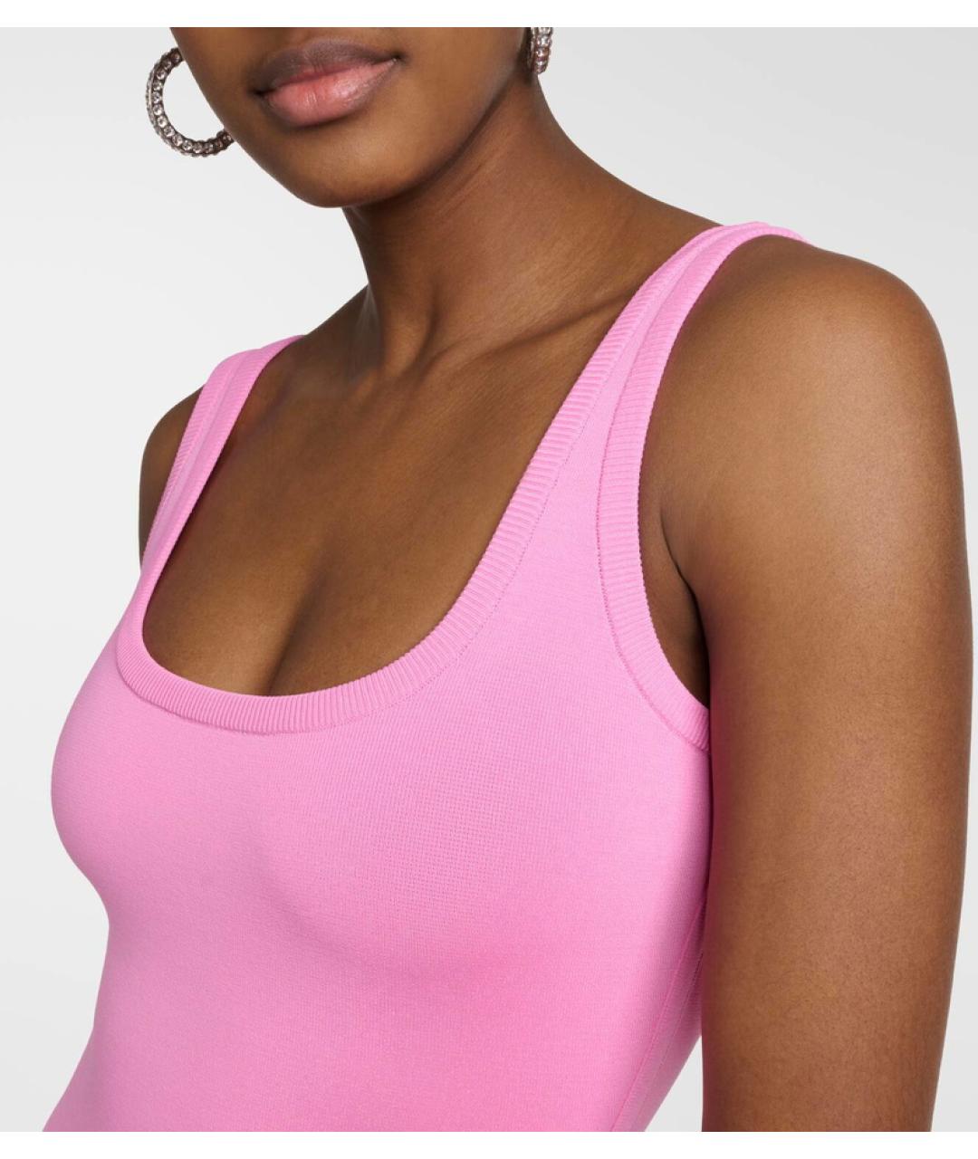 DAVID KOMA Розовое вискозное коктейльное платье, фото 4