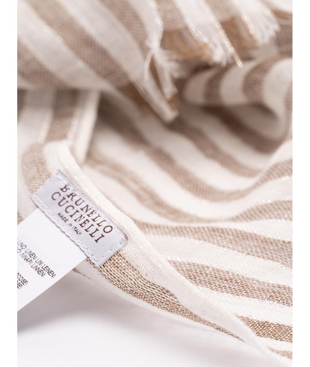 BRUNELLO CUCINELLI Мульти льняной шарф, фото 2
