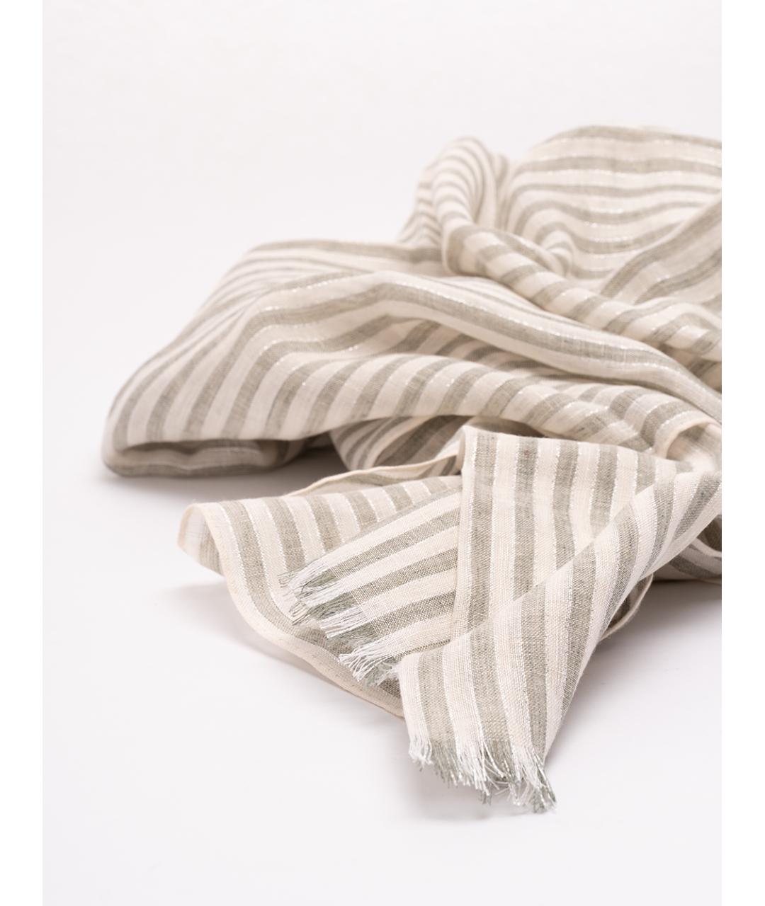 BRUNELLO CUCINELLI Мульти льняной шарф, фото 2